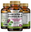 VITAMISAN Suppléments de désintoxication du foie avec le Thistle-Fenouil-Alfalfa-Vitamine B-Artichaut-Dandelion Soutien à la racine Hommes et femmes 120 Caps Détox Cleanse & Boost Immune