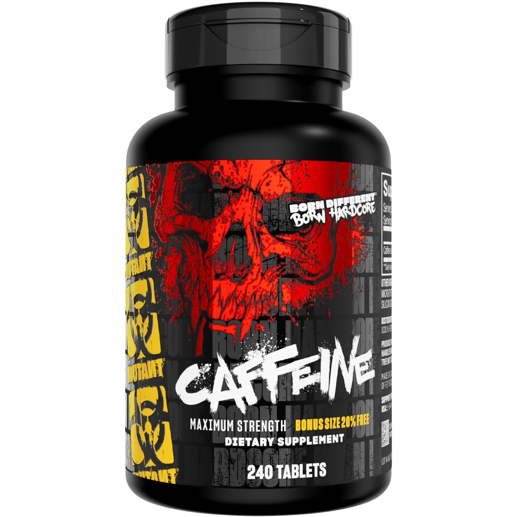Mutante Koffein Pillen – Pharma-Grade reine Koffein-Ergänzung für Energie, Fokus, Psychische Alertität, Leistung, & Endurance – Reduziert Fatigue & Restores Wakefulness – 240 Tabletten