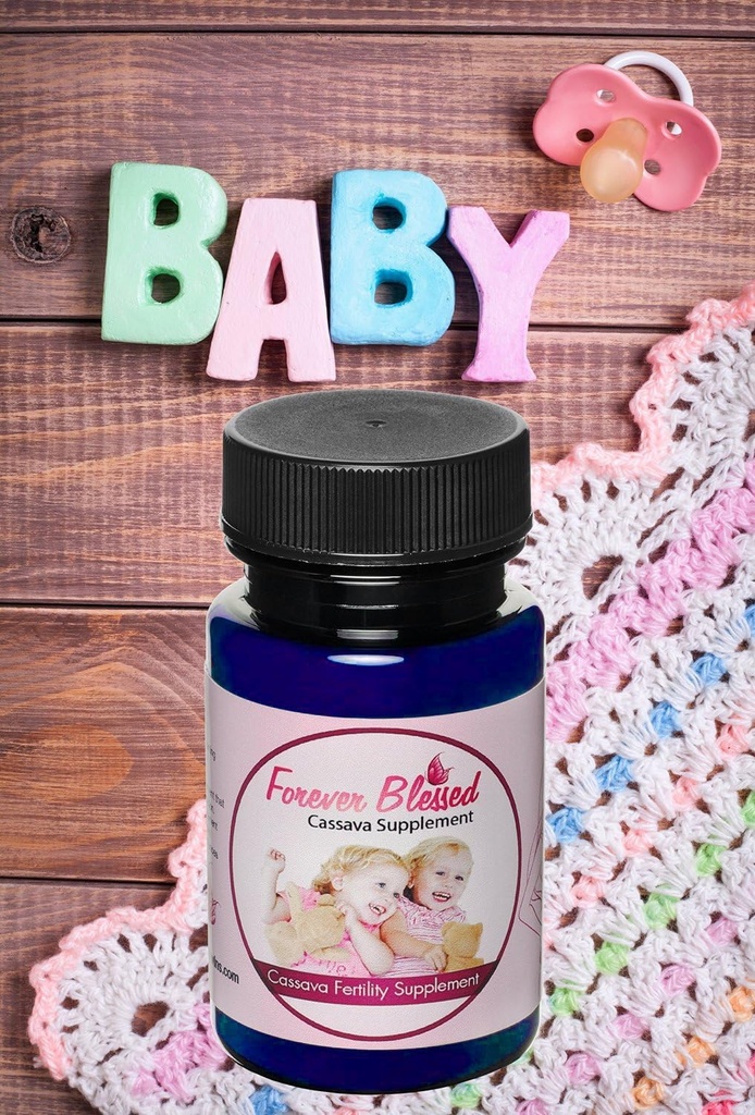 1 Monat Versorgung Bio Cassava Root - Fruchtbarkeitsergänzung für Zwillinge - Vitamin für eine natürliche Schwangerschaft