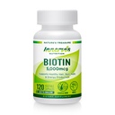 Biotine à haute puissance 5000mcg – Soutient la santé des cheveux, de la peau et des ongles, 120 Capsules de Veggie