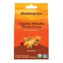 Wedderspoon Organic Manuka Honey Drops, Ginger & Echinacea, 20 Count (Pack von 1) | Echter neuseeländischer Honig | Perfekte Remedy für trockene Bedrohungen