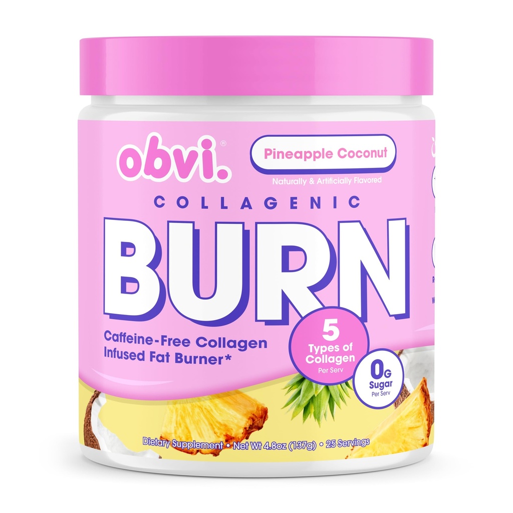 Poudre de brûlure collagène Obvi Mélange de peptide multicollagène avec GBB, Ashwagandha et café vert