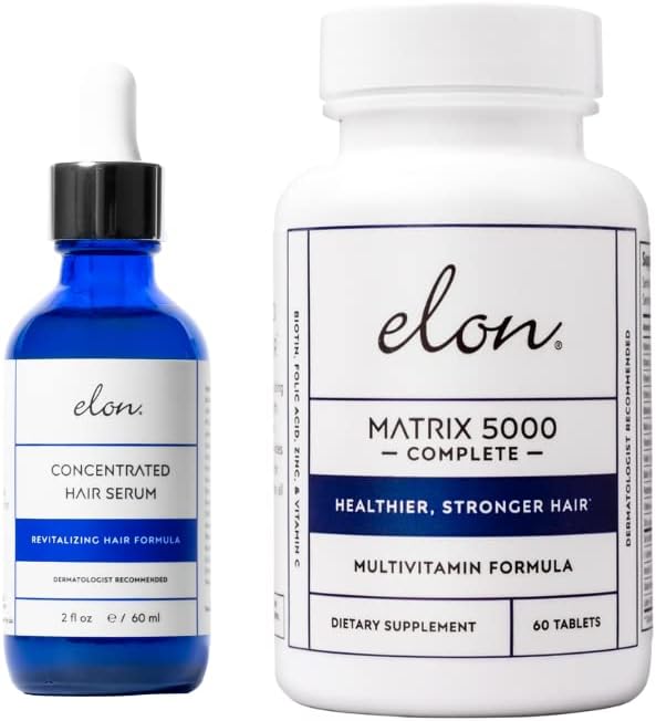 Elon Matrix 5000 Multivitamine complète (60 jours d'approvisionnement) Sérum capillaire concentré