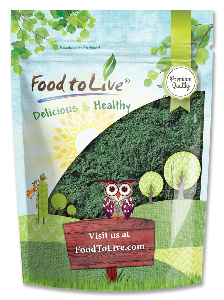Lebensmittel zu leben Chlorella Pulver, 1 Pfund - Kosher, Raw Green Algae, Vegan Superfood, Bulk, Pure Vegan Green Protein, Reich an Vitaminen und Mineralien, Groß für Getränke, Tee und Glatte