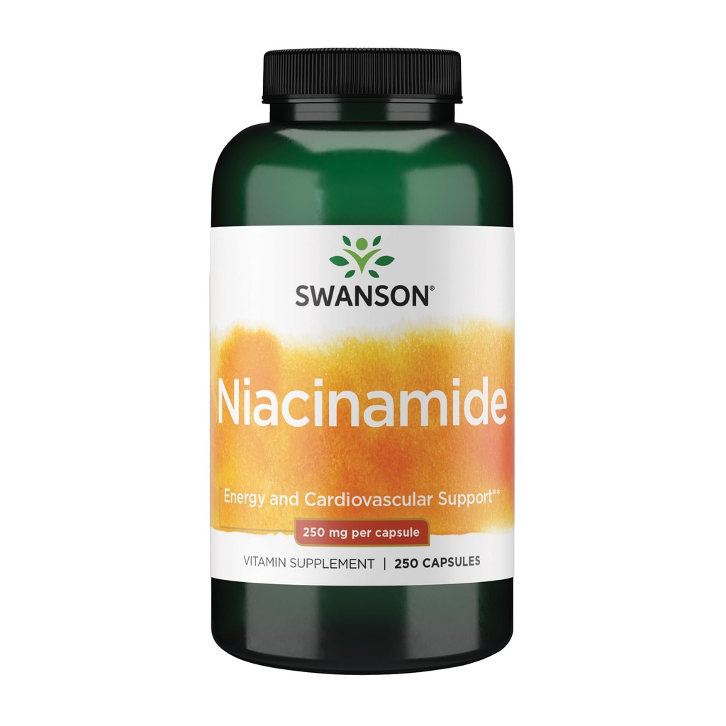 Swanson Niacinamide - Vitamin B3 Supplement Förderung von Herz-Gesundheit & Energie-Unterstützung - Kann gesunde gemeinsame Funktion unterstützen - (250 Kapseln, 250mg Jeder)