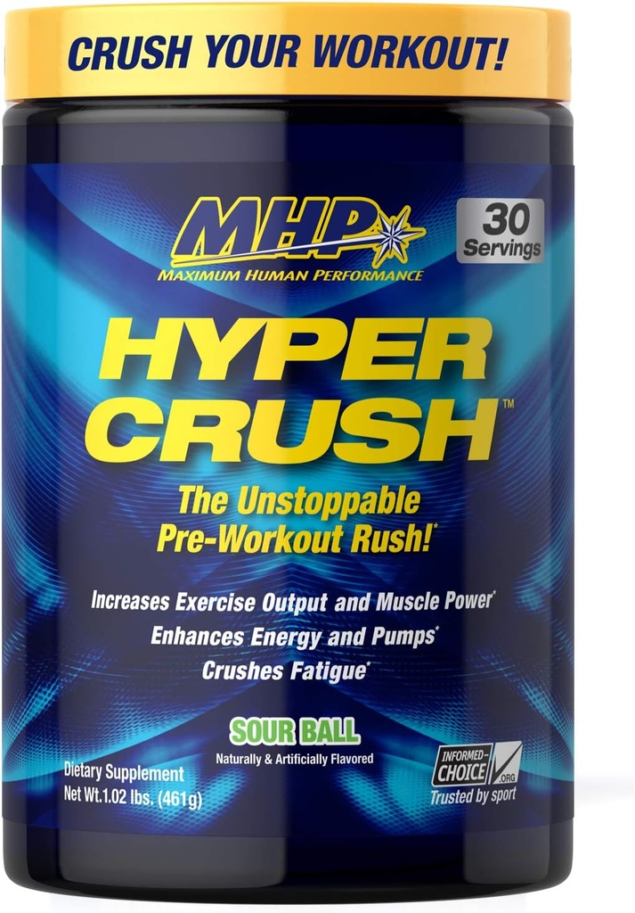 Mhp Bcaa Strong Pre, Intra, Post-Workout-Getränk, Natürliche gefruchtete Aminosäuren, Leucine, Muskel-Recovery, Sour Ball, 30 Portionen