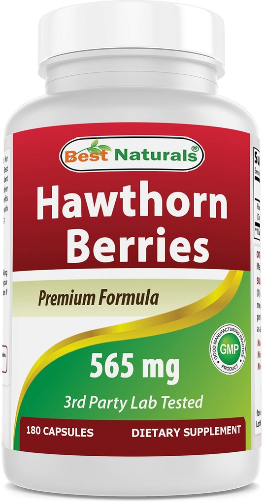 Best Naturals Hawthorn Berry 565 mg 180 Kapseln (180 Count (Pack von 1))