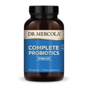 Dr Mercola Complete Probiotics - 70 milliards CFU - Soutient la santé immunitaire, digestive et gustative - Caractéristiques 10 souches - Étagère stable - sans OGM, sans gluten et sans soja - 90 capsules (90 portions)