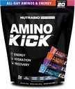 NutraBio – Coup d'envoi d'Amino – Formule tout en une performance Énergie, hydratation, récupération 20 portions, (paquet variety) – Acides aminés 6g – Support Muscle Building