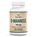 Double Wood Supplements D Mannose 500mg Capsules, 90 Count (D-Mannose für Urinary Tract Health and Bladder Lining, Hilft UTI Prävention) Vegan Safe, Non-GMO, Glutenfrei