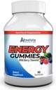 Absolute Nutrition Wildberry Flavored Energy Gummies - Koffein Gummis für Erwachsene, B12 Gummis, Pre Workout Energy Chews für Frauen & Männer, Energie Vitamine, Stoffwechselunterstützung für Reifen Fokus