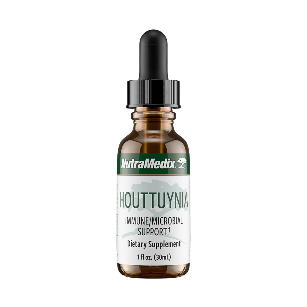 NutraMedix Houttuynia - Système gastro-intestinal, immunitaire et soutien microbien Teinture - Aide à la digestion, GI Health & Body Detox Cleanse - gouttes liquides à base végétale (1 oz / 30 ml)