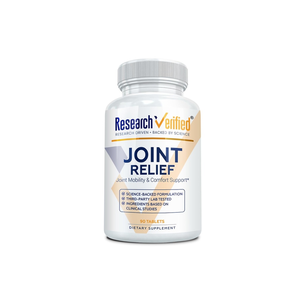 Research Verified Joint Support - Glucosamine, MSM, Turmeric, Boswellia, BioPerine - Vegan - 90 Capsules - 1 Month Supply