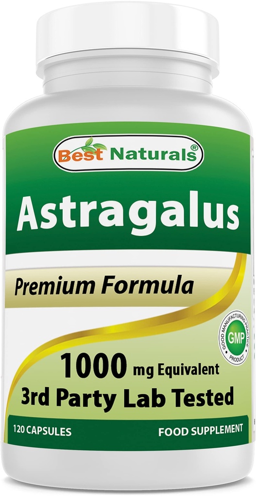 Best Naturals Astragalus Kapsel, 1000 mg, 120 Count