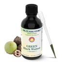 Dr Clark Store Green Black Walnut Hull Tincture - Highly Potent Formula with Black Walnut Extract - All Natural Intestine Support Black Walnut Tincture kommt mit einem Dropper, 2 fl. oz (60cc)