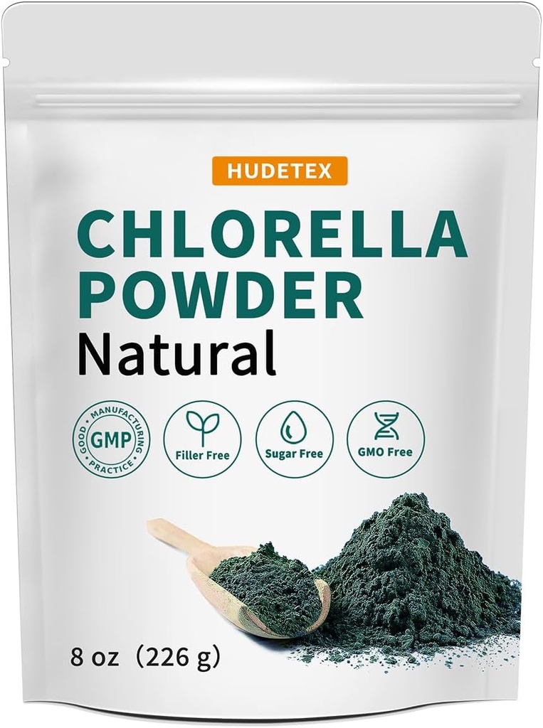 Poudre de Chlorella Poudre de chlorophylle naturelle, soutient le système immunitaire et la fonction hépatique, garder la jeunesse, végétalien, riche en protéines végétales et vitamines, 8 oz.