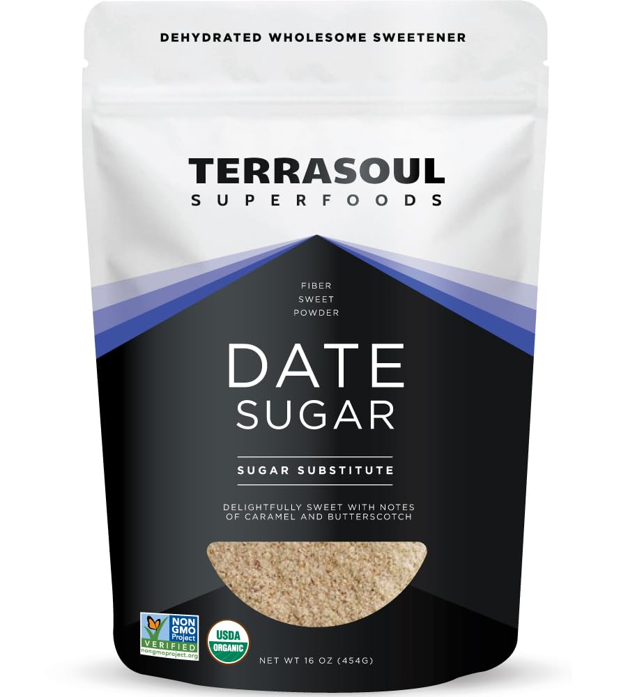 Terrasoul Superfoods Bio Date Zucker, 1 Lb - Low Glycemic | Unrefined | Trace Minerals