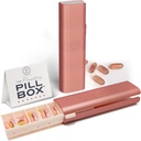 Pretty Pill Box Set - Stylish & Compact Daily Pill Organizer, Medikamente Pille Case, Pillen-Container für Vitamin Management, Pillenhalter, Travel Essentials für Damen und Herren - Rose
