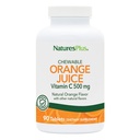 Natures Plus Jus d'orange Vitamine à croquer C - 500 mg, 90 comprimés - Supplément santé immunitaire et vasculaire à haute puissance, antioxydant - doux sur l'estomac - végétarien, sans gluten - 90 portions