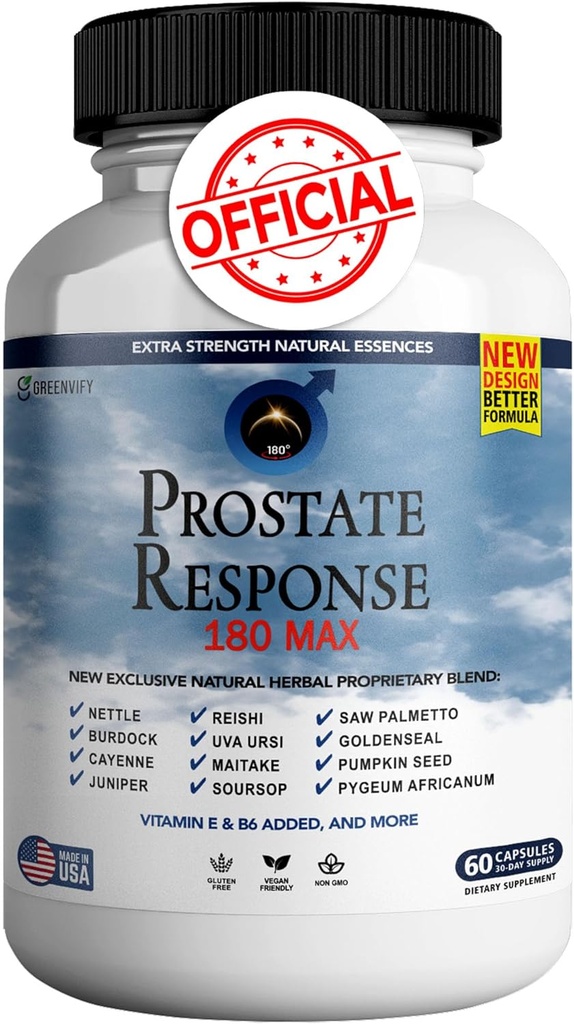 Prostata Antwort 180 Max Prostata Formel Ergänzungen für Männer Kapseln, Gesundheit Ergänzungen - Maximale Stärke, Alle Natürliche zu unterstützen normale und gesunde Funktion (1)