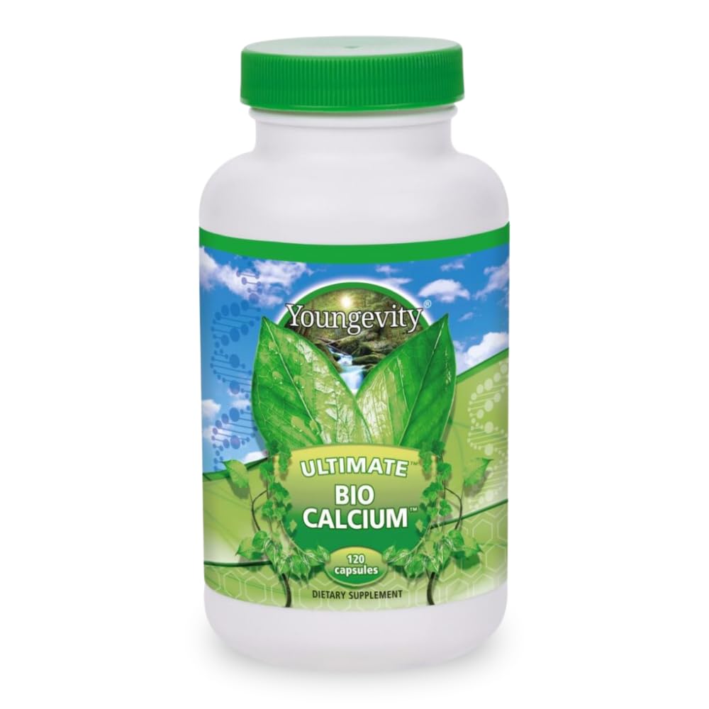Youngevity Bio CalciumTM - Bioverfügbar Chelat Calcium + Magnesium, Zink, Kupfer, Kalium, Bor - Absorbierbare Knochenunterstützungsergänzung - (120 Kapseln)