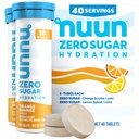 Nuun Zero Sugar Hydration Elektrolyt Tablets - Natrium, Kalium, Chlorid, Calcium, Magnesium, leichte & Delicious Fruit Flavors, kein Zucker, Glutenfrei, Vegan, Gemischter Citrus 4 Pack (40 Portionen insgesamt)