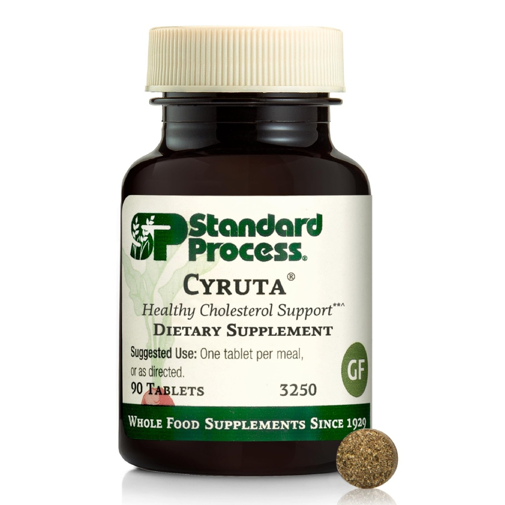 Standard Process Cyruta - Healthy Metabolic Process & Circulation Support Supplement - Healthy Heart Supplement mit Bio Buckwheat Flour & Bovine Adrenal Cytosol Extract - 90 Tabletten