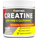 Creatine HMB, poudre de créatine pour hommes et femmes, monohydrate de créatine micronisée pour la croissance et la récupération musculaires et la force accrue, la performance, la créatine HMB avec de la glutamine, sans gluten, 30 portions