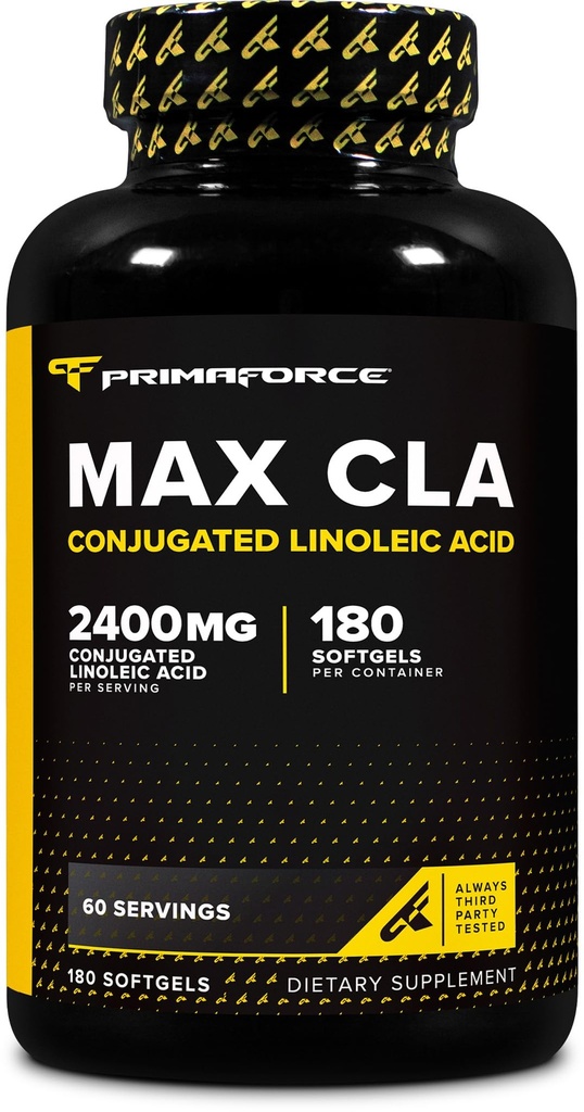 Primaforce CLA 2400 mg pro Servierung (180 softgels) - Max CLA - für Männer und Frauen, Nicht-Stimulierend, GMO Free & Glutenfrei