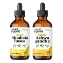 Bio et sauvage Rhodiola Rosea Teinture 4 fl oz & Ashwagandha Teinture 4 fl oz