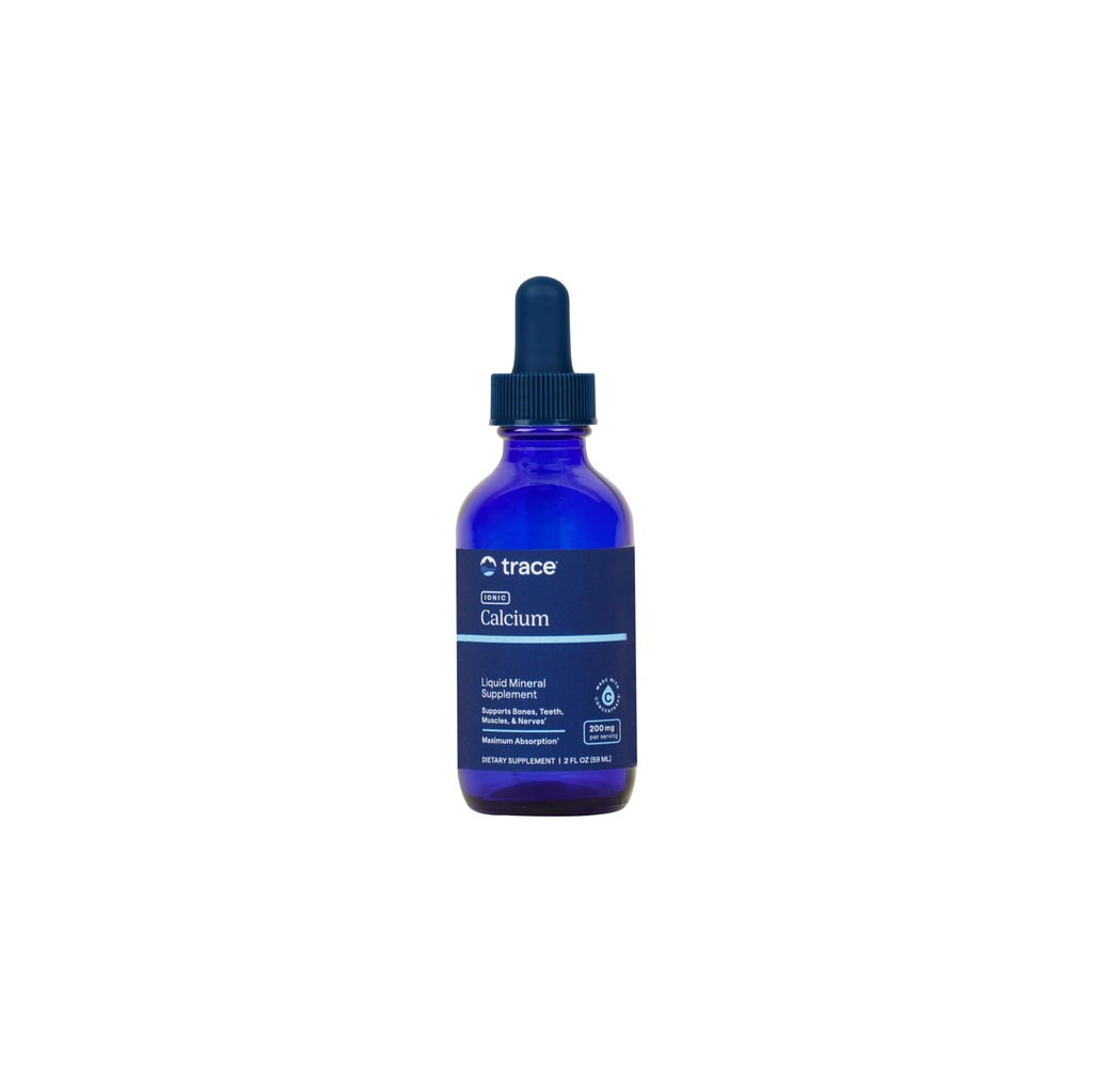 Trace Minerals Ionic Kalzium - Ergänzung zur Unterstützung von Knochengesundheit und -stärke - Kalzium-Ergänzung zur Unterstützung von Zahn- und Nerve-Gesundheit - Unterstützung von Mineralabsorption & Knochendichte - 2 fl oz (Über 48 Servierungen)