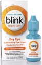 BLINK Triple Care Eye Drops für trockene Augen, Lubricant Eye Drops, Beruhigend für milde trockene Augen, mit Hyaluronat, Reduziert Discomfort, lang anhaltende Hydration, 0.34 Fl Oz