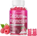 Calcium-Magnesium Zink-Gummien & Vitamin D3,B6,B12,Immune & Unterstützung Knochen Gesundheit Calcium-Magnesium-Ergänzung für Frauen,Sugar-Free Vegan Himbeer Geschmack 90 Zähler