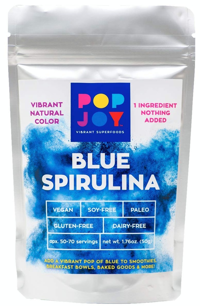 Poudre de SPIRULINE 100% Bleue par POPJOY - SUPERFOODS Vibrants