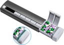 Daviky Metal Travel Pill Organizer, Premium Aluminium Pill Box 7 Tage, Wöchentliche tägliche Pille Fall, Stylish&Cute Pille Halter für Medikamente, Ergänzungen und Vitamine (Gray)