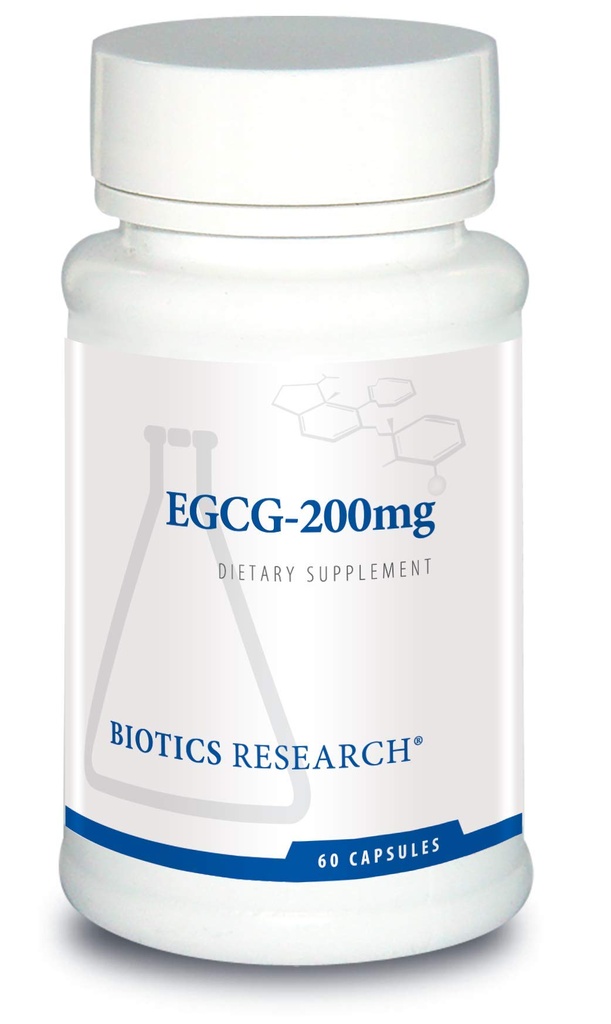 Biotics Research EGCG 200 mg Green Tea Extract, Camellia sinensis, 50% EGCG, Polyphenole, Herz-Kreislauf-Unterstützung, Neuroprotektion, Gesunde Immunfunktion, Pflege gesunder Stoffwechsel, 60 Kapseln