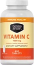 berkley jensen 1000 mg Vitamin C Supplement (400 Tabletten), Extra Strength Daily Immune Defense Support für Männer und Frauen, Zucker und Gluten freie Ascorbinsäure, Pure