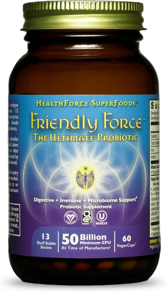 HEALTHFORCE SUPERFOODS Freundliche Kraft - Kapseln - 60 Vegan Kapseln