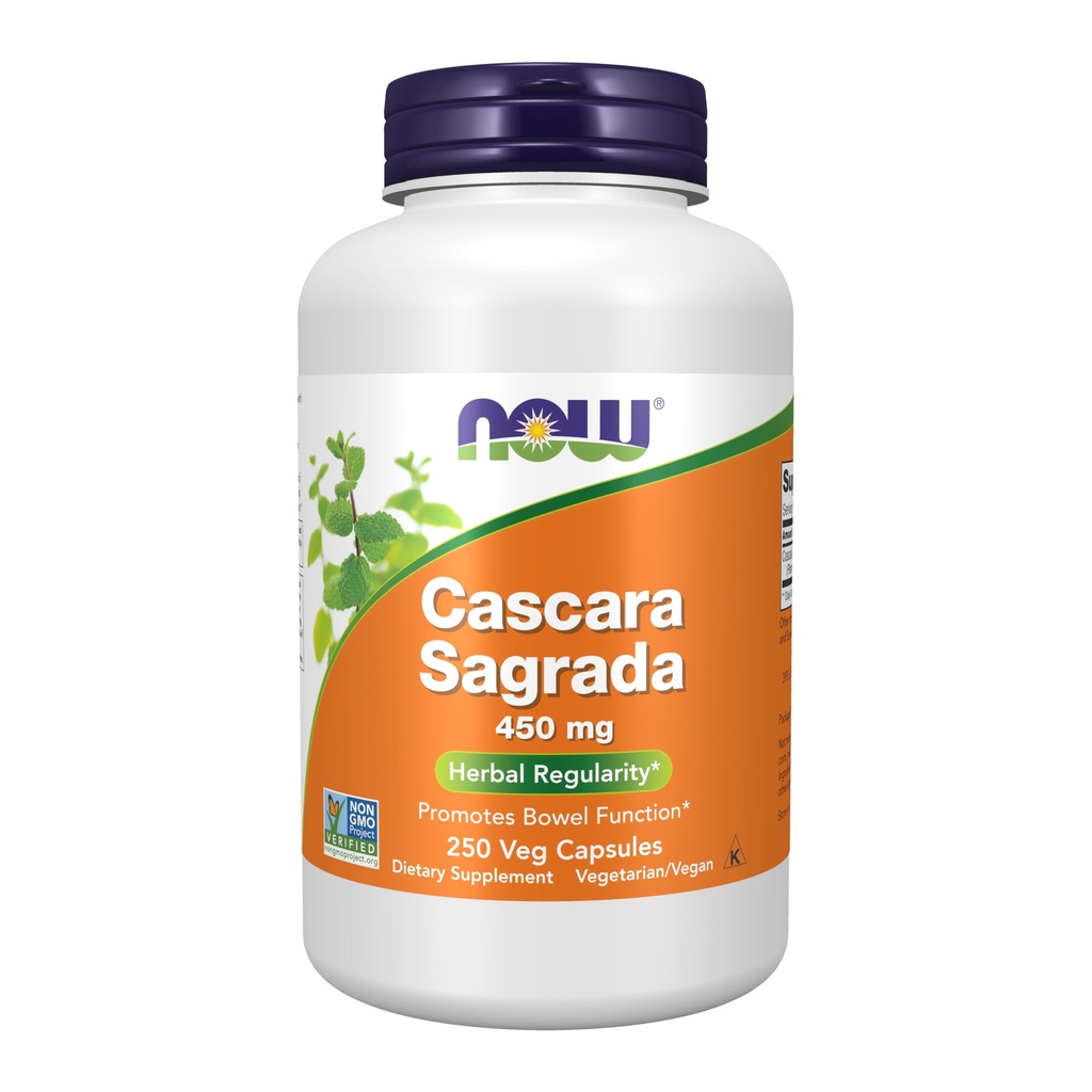 JETZT Nahrungsergänzungsmittel, Cascara Sagrada (Rhamnus purshiana) 450 mg, Herbal Regularity*, 250 Veg Kapseln