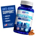 Wir mögen Vitamine Resveratrol 1000mg pro Servierung - 60 leicht zu schlucken Veggie Kapseln - Natürliche Resveratrol Ergänzung 1000mg - Antioxidante Ergänzung hilft Immunsystem zu unterstützen