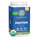 Veganes organisches Proteinpulver auf pflanzlicher Basis | BCAA-Aminosäuren Hanfsamen Soy Free Dairy Free Gluten Free Synthetic Free NON-GMO | Unflavored 30 Portionen | Warrior Blend by Sunwarrior