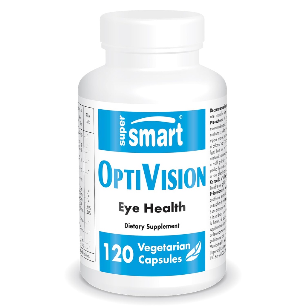 Supersmart - OptiVision (erweiterte Formel) - mit Bilberry Extrakt, Schwarzer Johannisbeere, Lutein, Zeaxanthin, Astaxanthin - Augenergänzung | Non-GMO & Gluten Free - 120 Vegetarische Kapseln