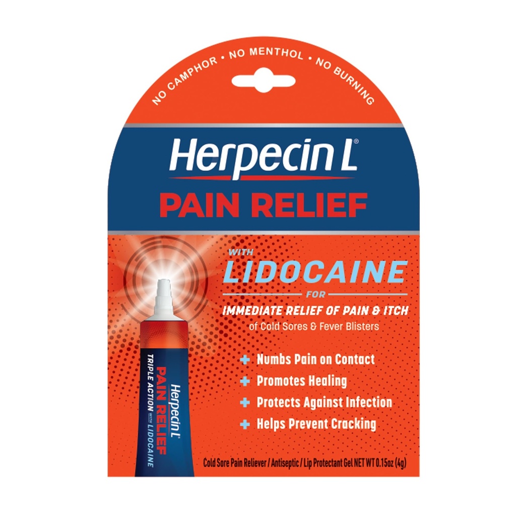 Herpecin-L Schmerzlinderung Behandlung für kalte Sores und Fever Blister, mit Lidocaine, Nämme Schmerzen und Itch, Schützt gegen Infektion, 0,15 Unze