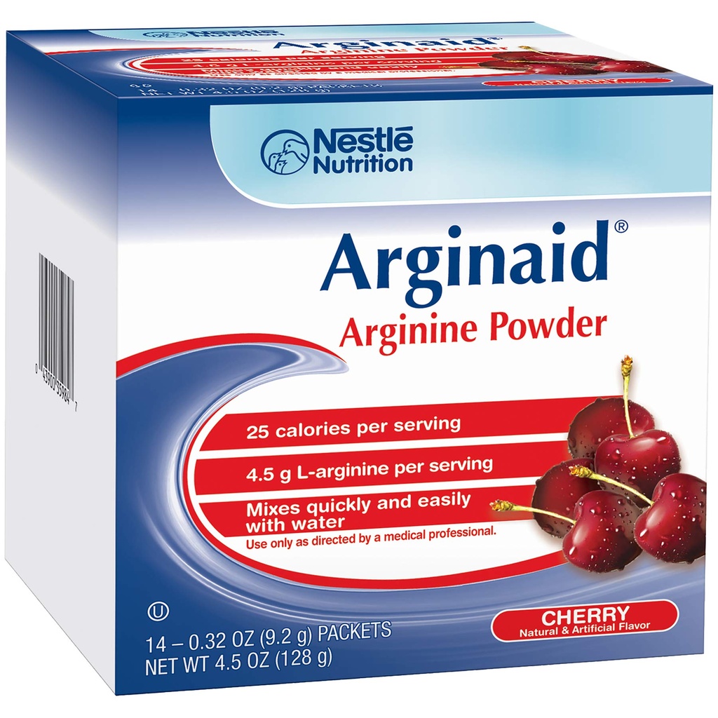 Arginaid Arginin Pulver-Getränk-Mix, Kirsche - Ernährungsbedürfnisse für Wundpflege - 0.32 OZ-Packets (14 CT/Pack) (Pack von 2)