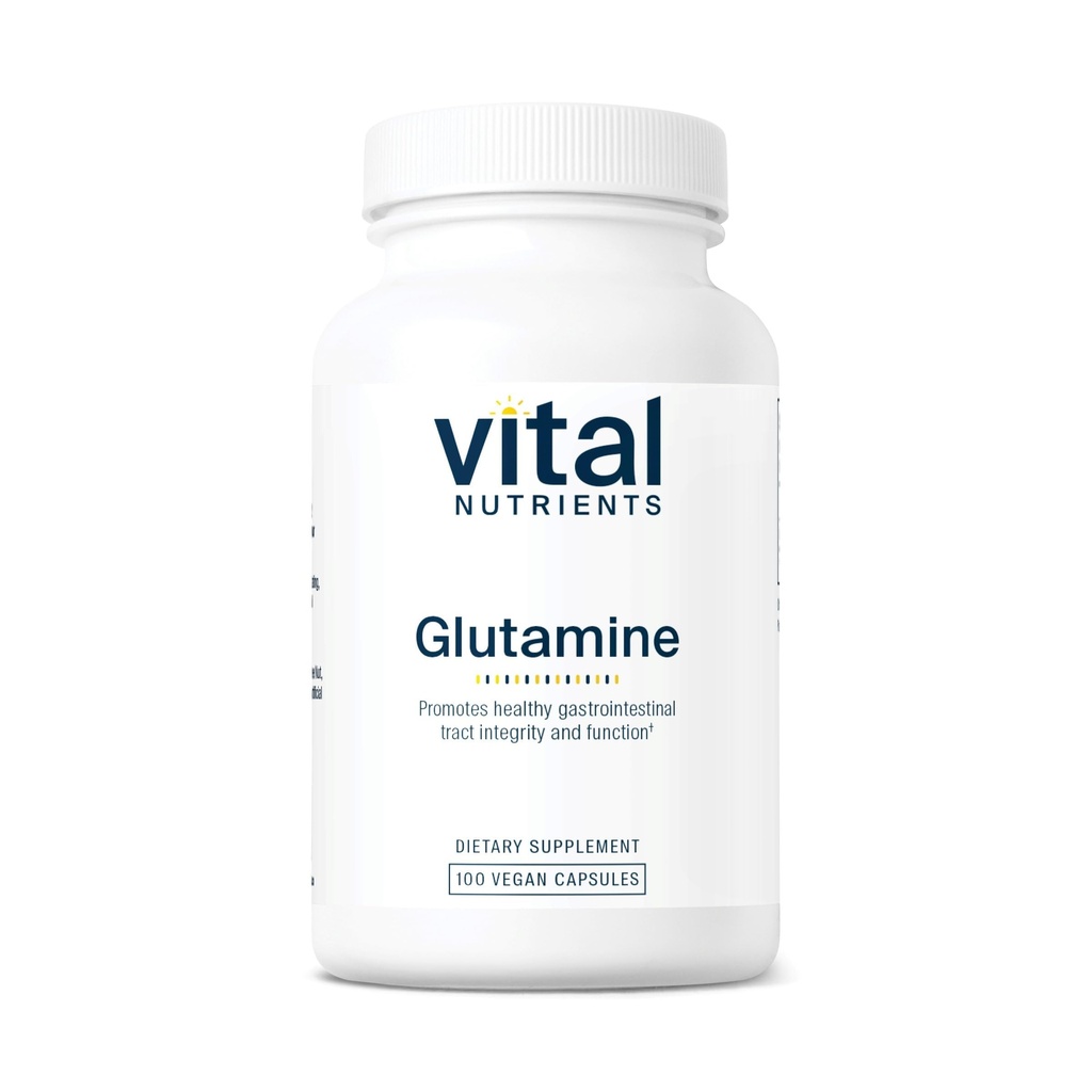 Vital Nutrients Glutamine - 3400mg L-Glutamine - Healthy Gastrointestinal Tract Function - Gluten, Dairy, Soy Free - Non-GMO - 90 Glutamine Capsules