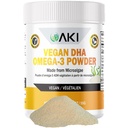 AKI Omega 3 DHA Micro Algae Powder Supplements - Pflanzenbasiertes Keto Vitamin für Entzündungen - Alternative zu Fisch oder Krillöl - Vegan & GMO-frei (1.94oz/55g)