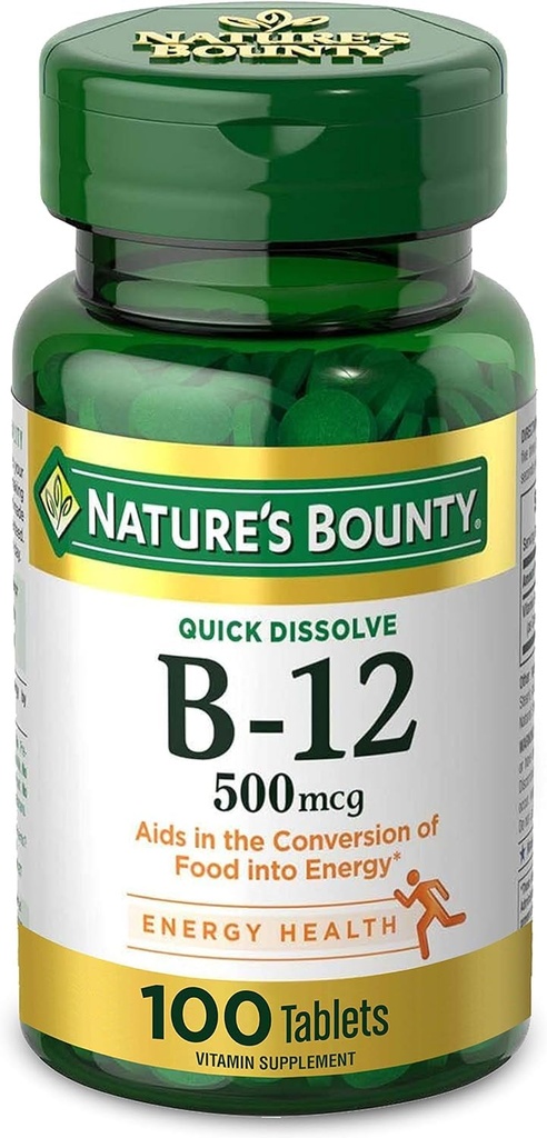 Natur Bounty Vitamin B-12 500 mcg, 100 Count (Pack von 2)
