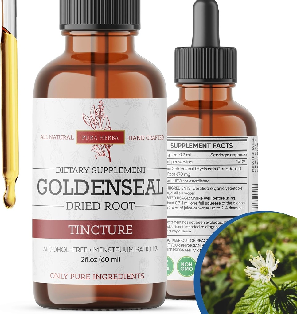 Teinture de seaux d'or (en anglais seulement) Extrait de plantes sans alcool de la racine de seaux d'or (en anglais seulement) Supplément botanique liquide (en anglais seulement) Formule traditionnelle à base de plantes (en anglais seulement) Fabriqué aux États-Unis - 2 oz (60 ml)