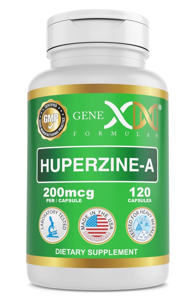 Genex Formeln Huperzine A 200mcg (120 Kapseln) | Nootropic unterstützt Gedächtnis, Fokus und kognitive Gesundheit - Non-GMO, Glutenfrei, Vegetarisch