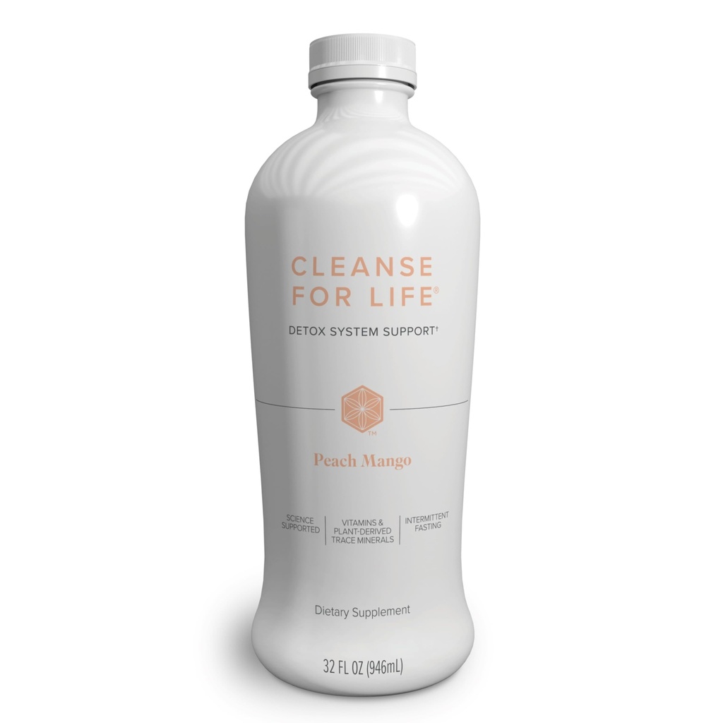 Isagenix Cleanse for Life - Detox-System-Unterstützung mit Vitaminen & Minerals - Gesunde Stoffwechsel mit Antioxidant-Ergänzung unterstützen - Gluten & Soy Free Cleanse Drink - Peach Mango, 32 Oz